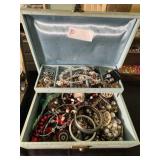 Costume Jewelry with Jewelry Box