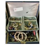 Costume Jewelry with Jewelry Box