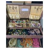 Costume Jewelry with Jewelry Box