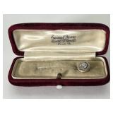 14K Diamond Filigree Stick Pin, Approx. 1/2 ct.