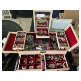 Costume Jewelry with Jewelry Box