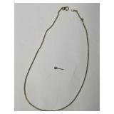 14K Necklace and Single Earring