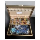 Costume Jewelry with Jewelry Box