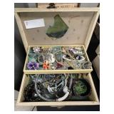 Costume Jewelry with Jewelry Box