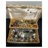 Costume Jewelry with Jewelry Box