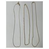 (3) 14K Necklaces