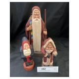 (3) MEME Folk Art Wood Carvings