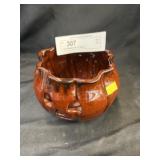Foltz Redware Jack O' Lantern