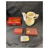 Oriental Trinket Boxes with Vase