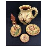 (5) Pieces of Breininger Redware Pottery