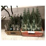 (2) Beverage Crates with Bottles