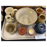 Stoneware Bowl with Contemporary Pottery