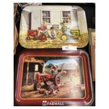 (2) Tractor Themed Serving Trays