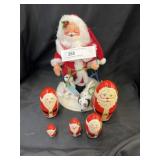Annalee and Wooden Nesting Dolls