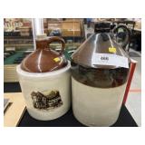 (2) Stoneware Jugs