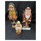 (3) MEME Folk Art Wood Carvings