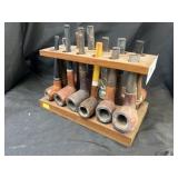 Vintage Pipe Stand with Pipes