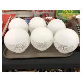 (6)New 6'  Bulbous Form Lamp Shades
