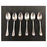 (6) 800 Silver Condiment Spoons