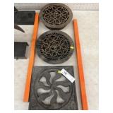 (3) Cast Metal Grates