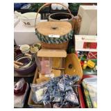 Longaberger Basket with Accessories