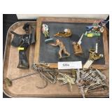 Cast Metal Soldiers, Keys, Slate Board