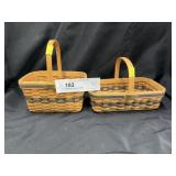 (2) Longaberger Miniature Baskets
