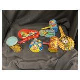 Vintage Tin Litho Noisemakers