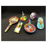 Vintage Tin Litho Noisemakers