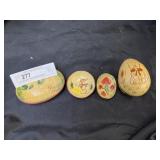 (4) Breininger Pottery Redware Miniatures