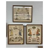 (3) Framed Taufschein
