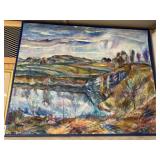 Large Oil On Canvas