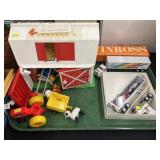 Fisher-Price Barn with Winross Trucks