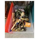 Christmas Decor, Elec. Candles, Storage Tote/Lid