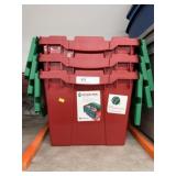 (3) Plastic Storage Totes with Lids