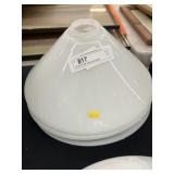 (4) New 10' Milk Glass Lamp Shades
