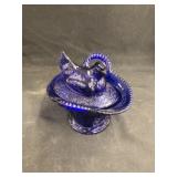 Cobalt Bird On Nest