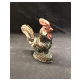 Vintage Cast Metal Rooster Form Still Bank