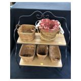Longaberger Stand with 5 Baskets