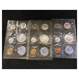 Incomplete 1961, 1963 and 1964 Mint Sets