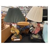 (2) Chicken Form Accent Lights