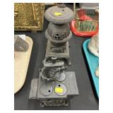 (2) Miniature Cast Metal Stoves