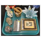 Porcelain Figurines, Flask, Print