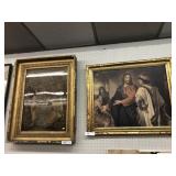 (2) Gilt Framed Religious Prints