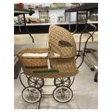 Wicker Doll Stroller