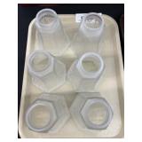(6) New Satin Glass Lamp Shades
