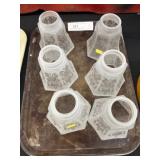 (6) New Satin Glass Lamp Shades