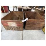 (2) Wooden Shipping Crates