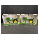 (2) John Deere L Toy Tractors