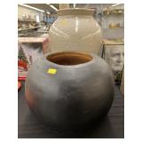 Turned Wood and Pottery Planter